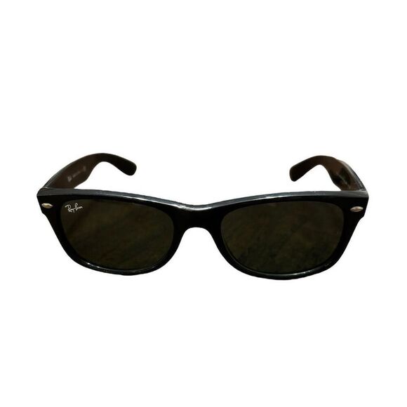 Ray-Ban Men's New Wayfarer Sunglasses Black Frame Polarized Lens - Picture 4 of 10